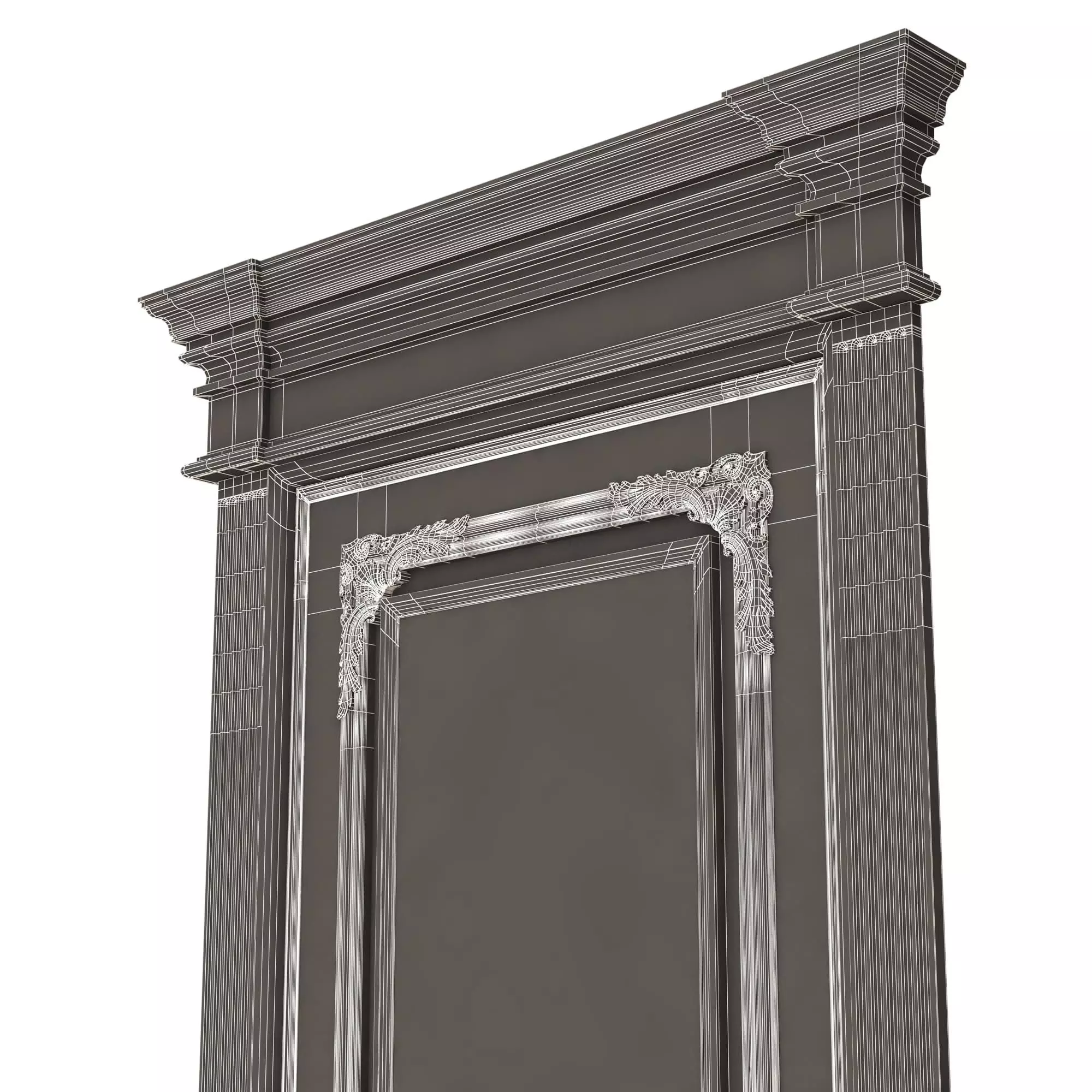 Carved Door Classic 01803 Low-poly 3D model_10