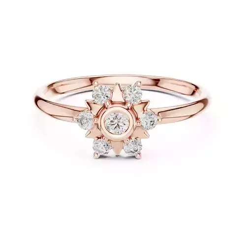 Bezel Set Round Diamond Engagement Wedding Ring 3DM STL Video