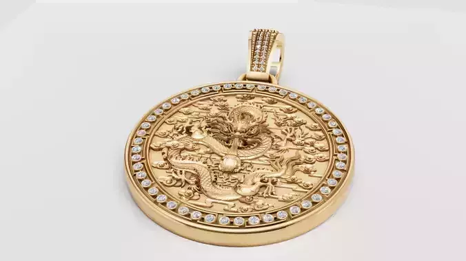 ROUND GOLD PENDANT 