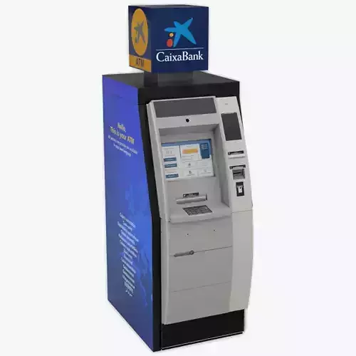 ATM Wincor Nixdorf Cineo Customized Worn Low-poly 3D model