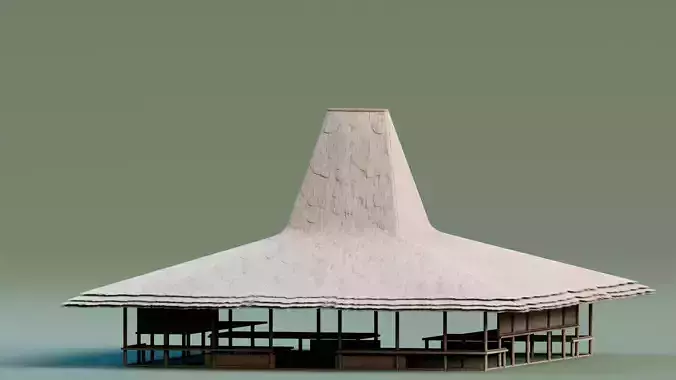 Traditional Houses - Rumah Musalaki Low-poly 3D model