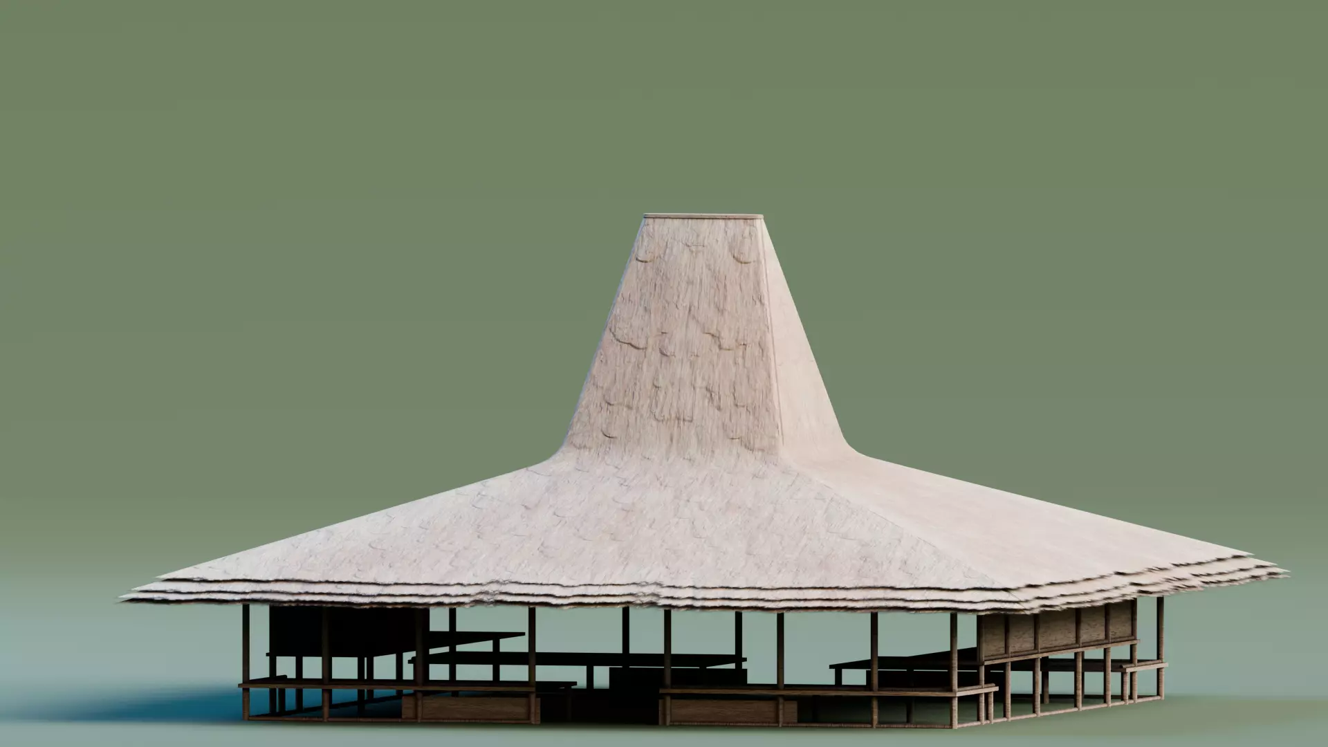 Traditional Houses - Rumah Musalaki Low-poly 3D model