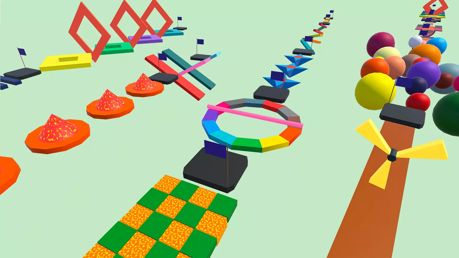 Obby Jump Parkour Level Pack Low-poly 3D model_3