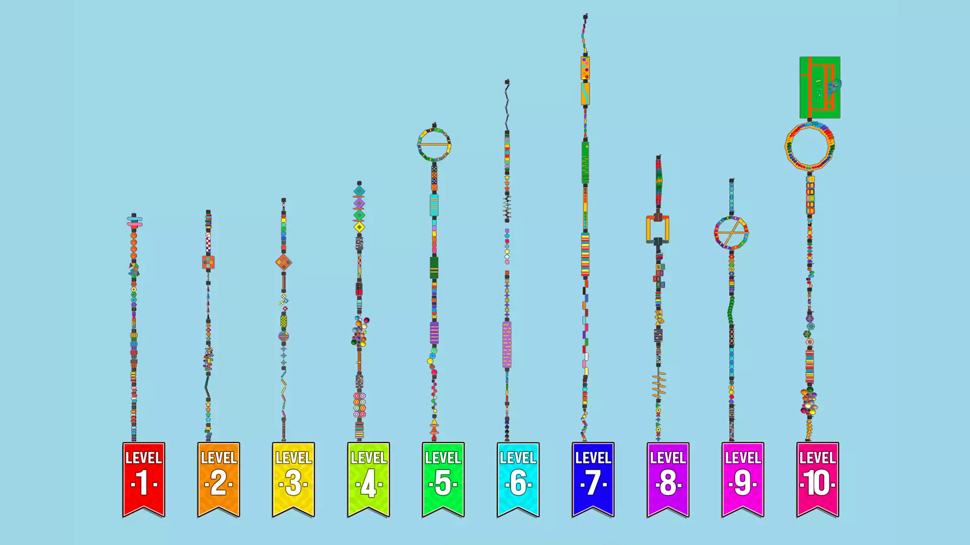 Obby Jump Parkour Level Pack Low-poly 3D model_9