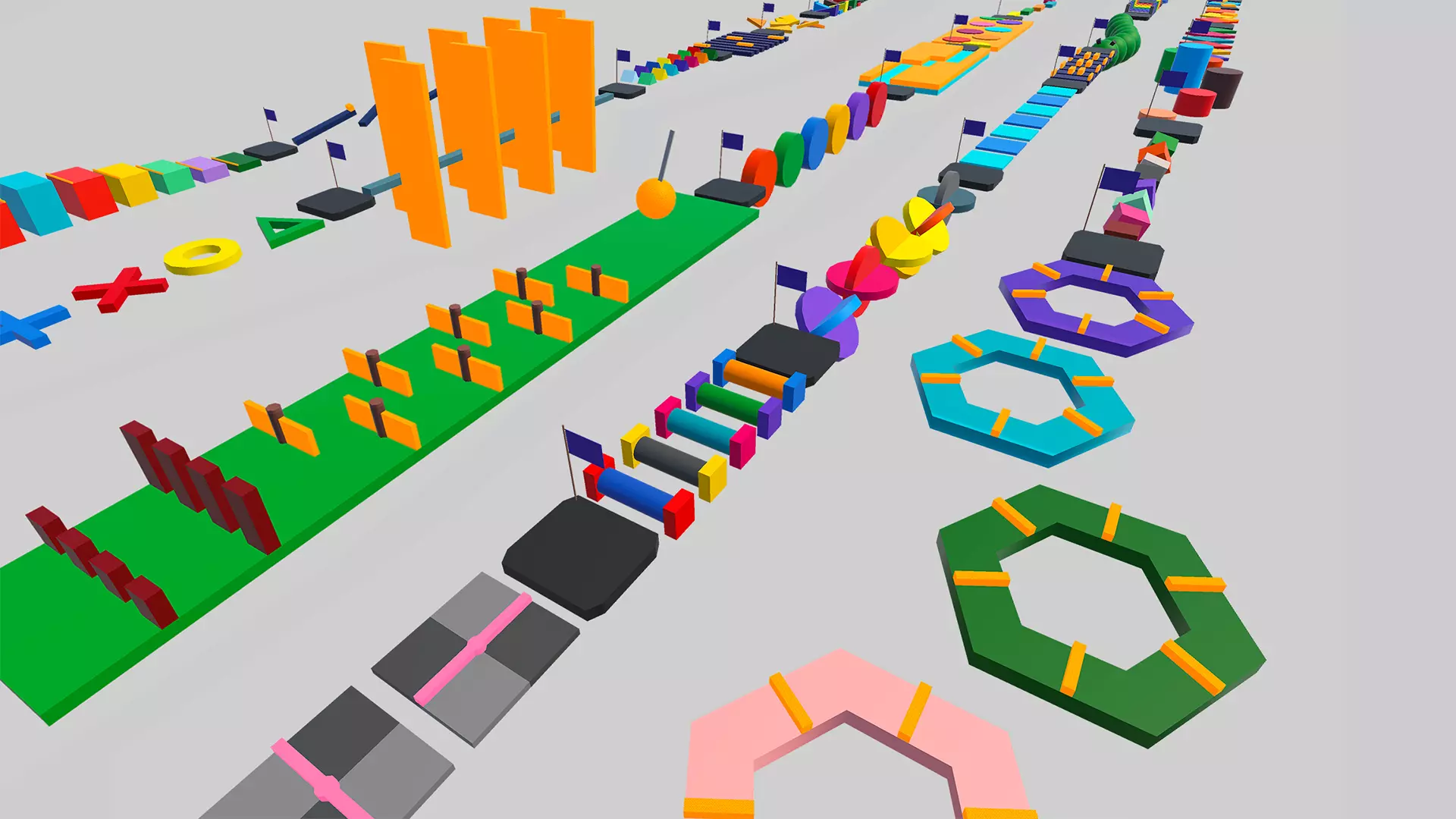 Obby Jump Parkour Level Pack Low-poly 3D model_5