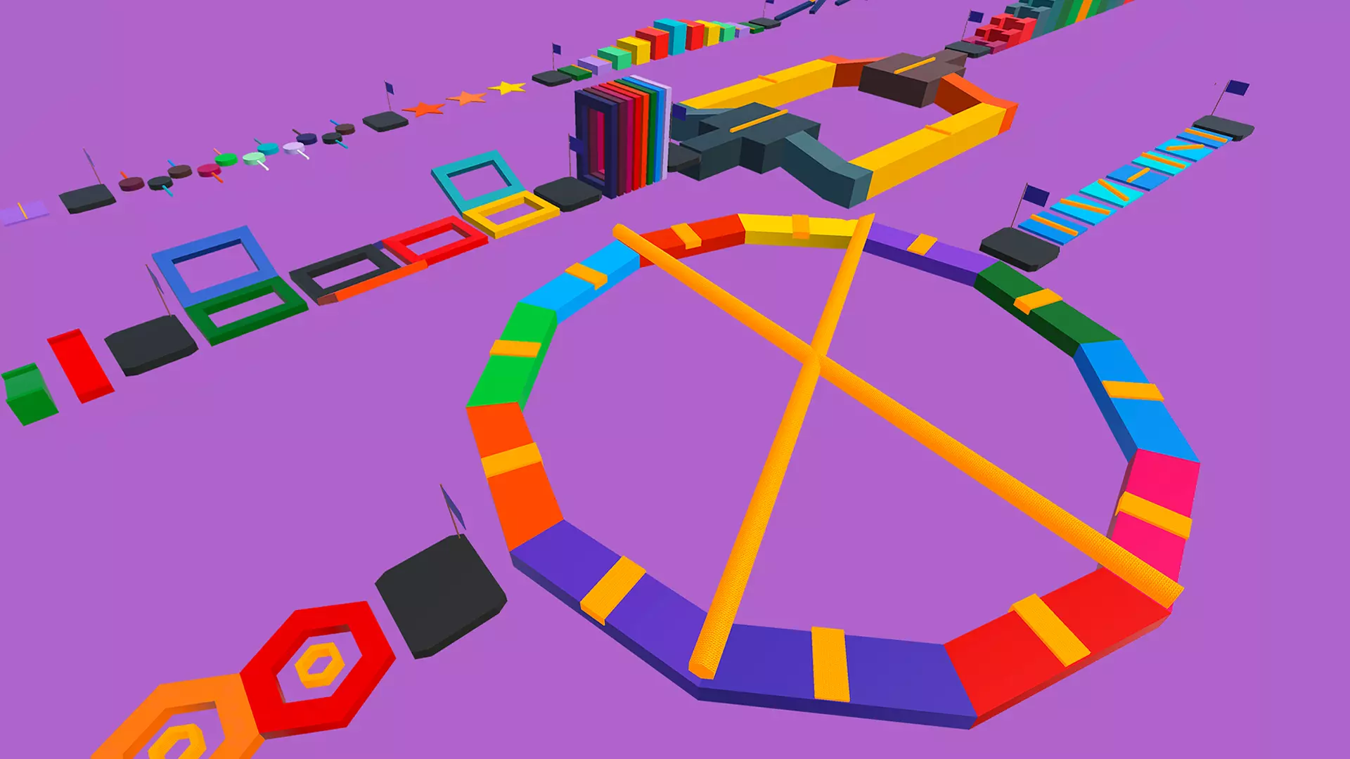 Obby Jump Parkour Level Pack Low-poly 3D model_2