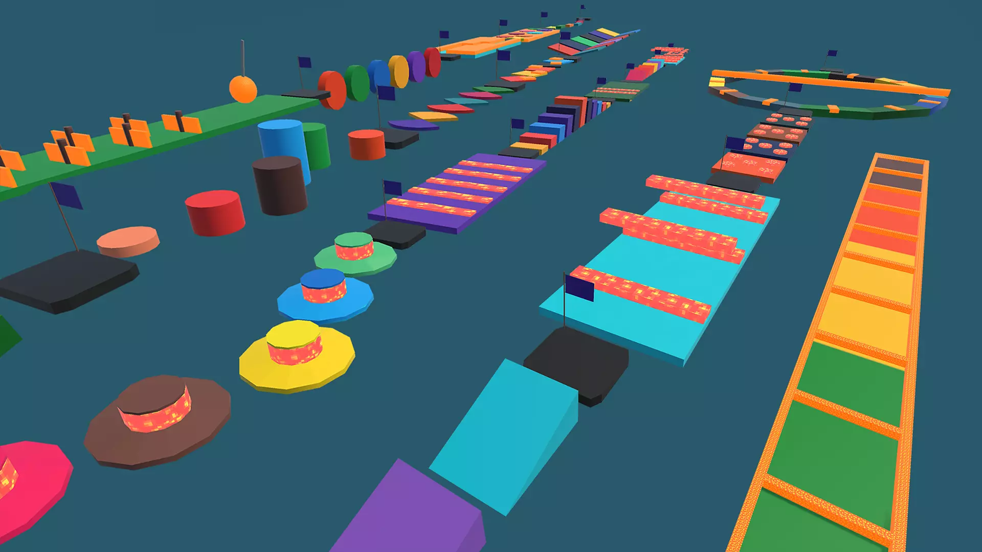 Obby Jump Parkour Level Pack Low-poly 3D model_7