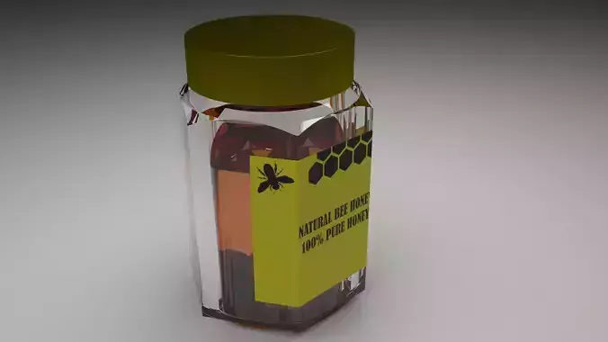 Jar of Honey With Hazelnuts