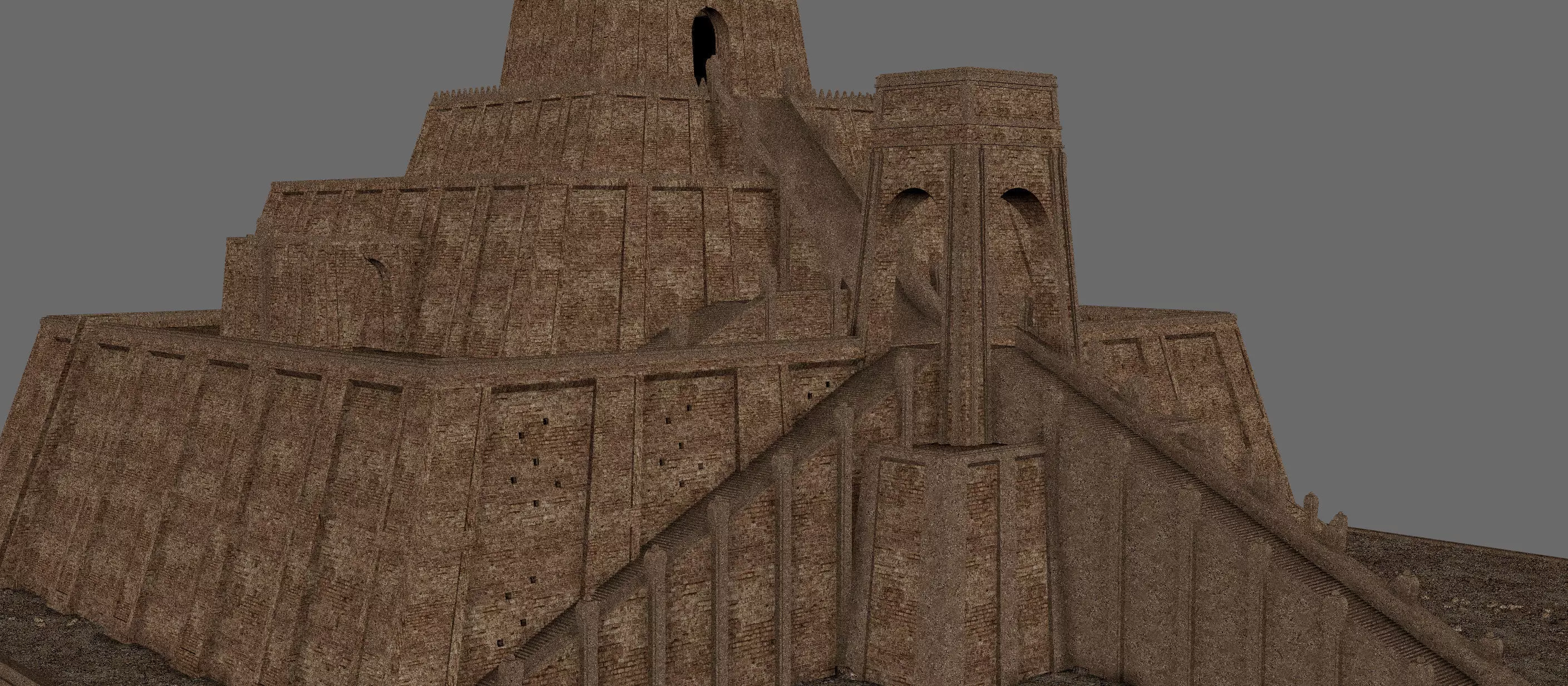 Ziggurat temple 3D model_11