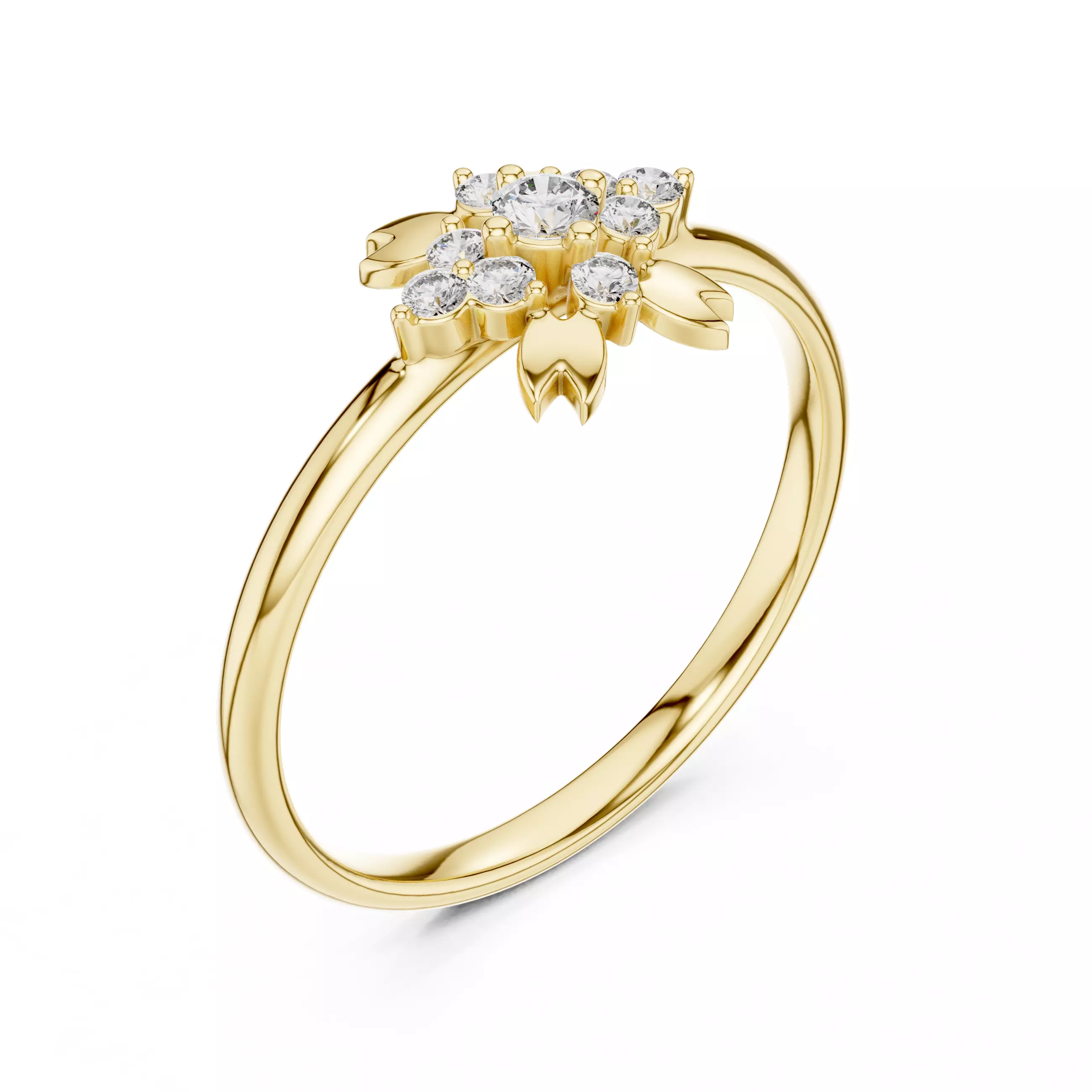 Round Cut Diamond Engagement Wedding Ring 3DM STL Video 3D print model_7