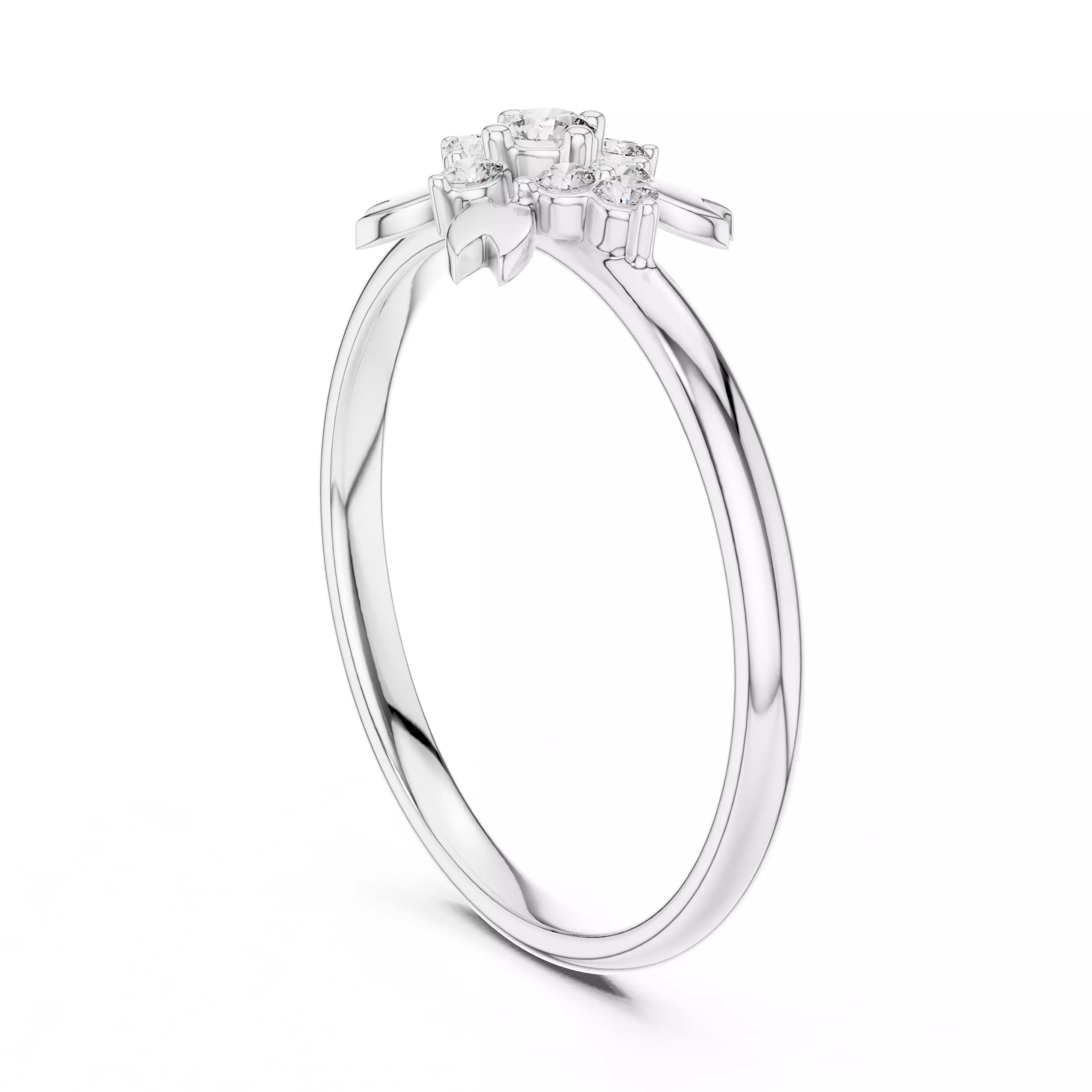 Round Cut Diamond Engagement Wedding Ring 3DM STL Video 3D print model_9