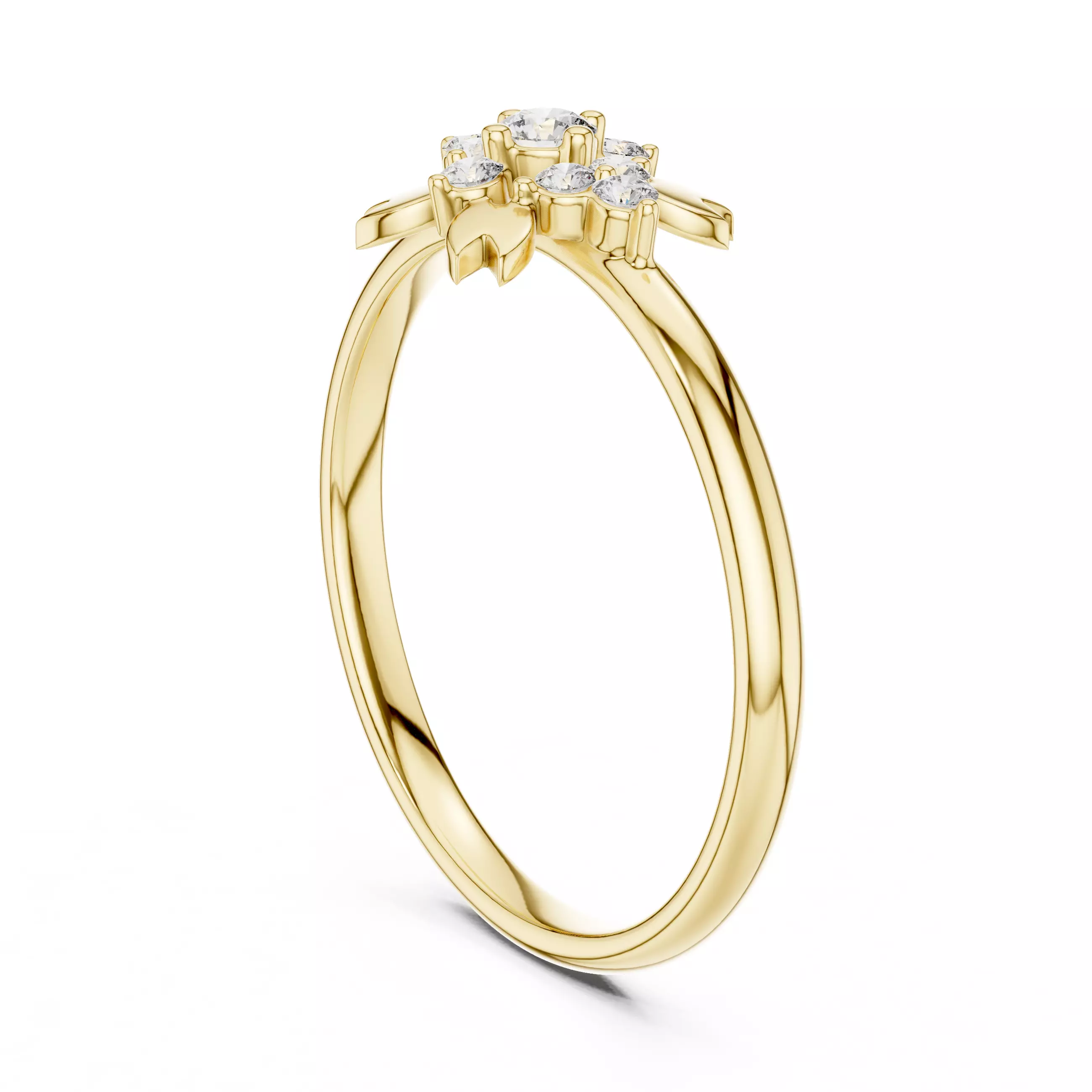 Round Cut Diamond Engagement Wedding Ring 3DM STL Video 3D print model_6