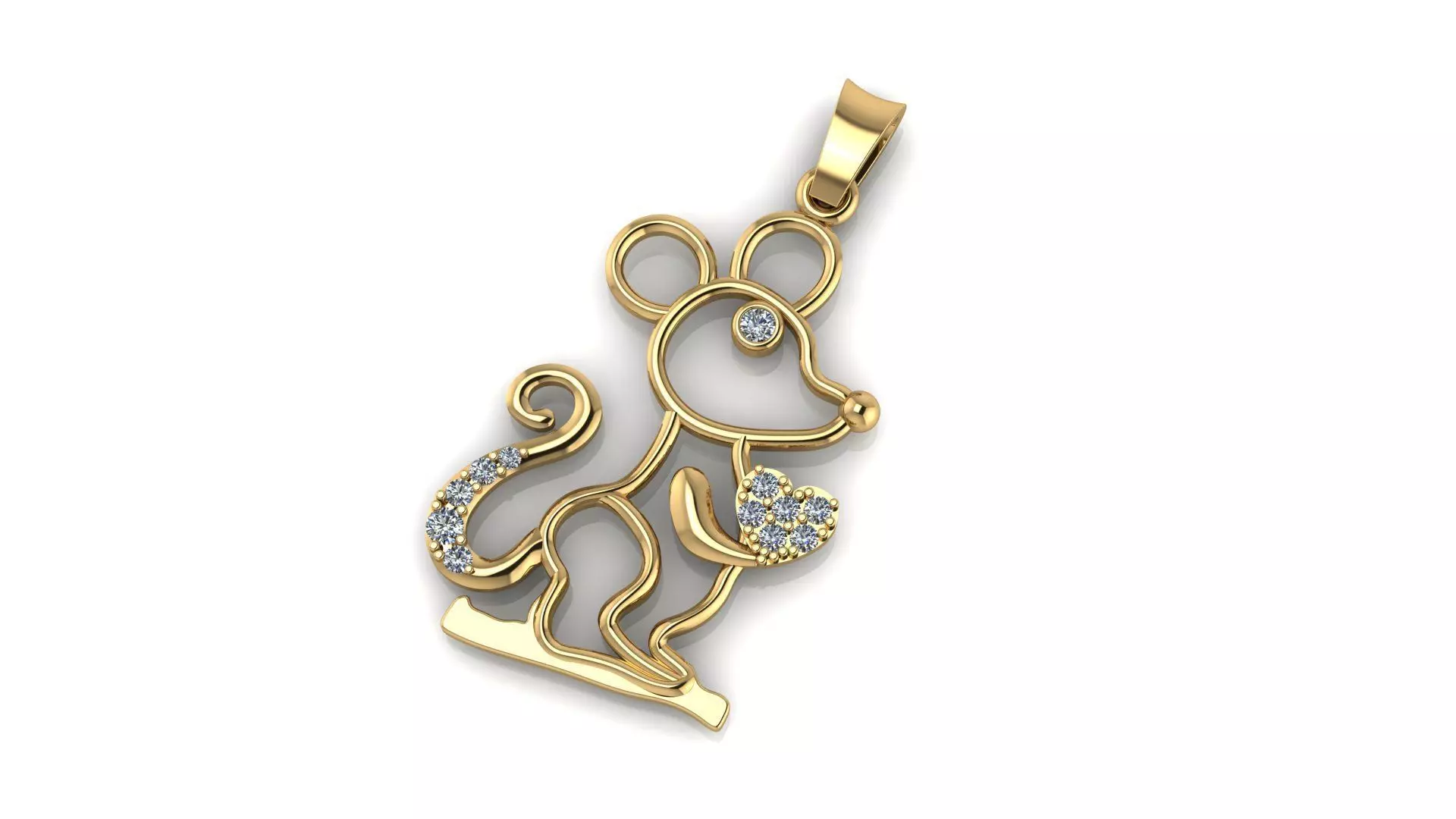 Lucky Rate Pendant 3D print model_1