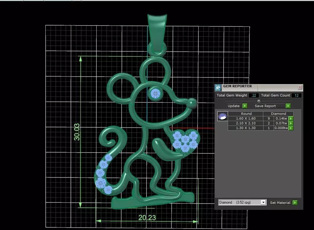 Lucky Rate Pendant 3D print model_3