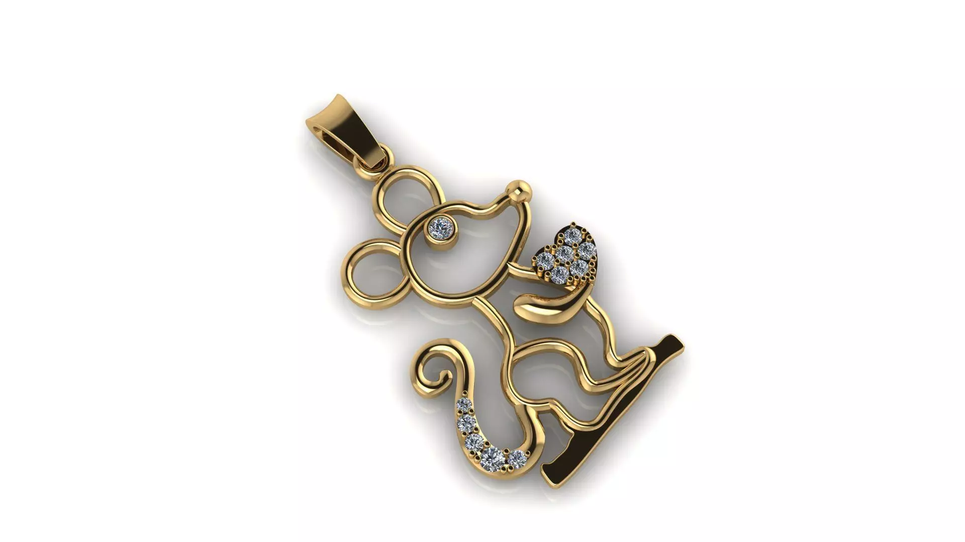 Lucky Rate Pendant 3D print model_2