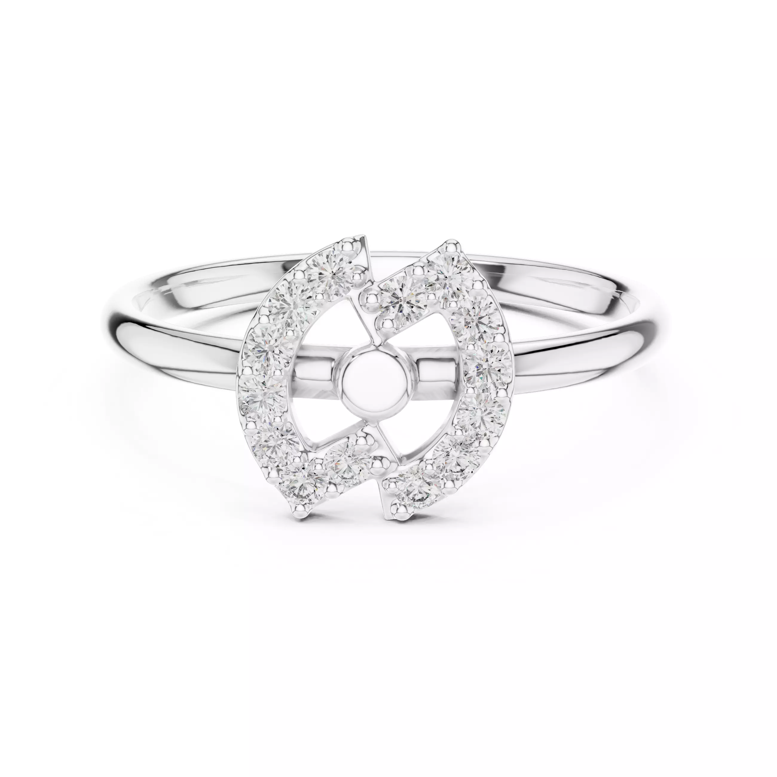 Round Diamond Engagement Marquise Shape Ring 3DM STL Video 3D print model_2