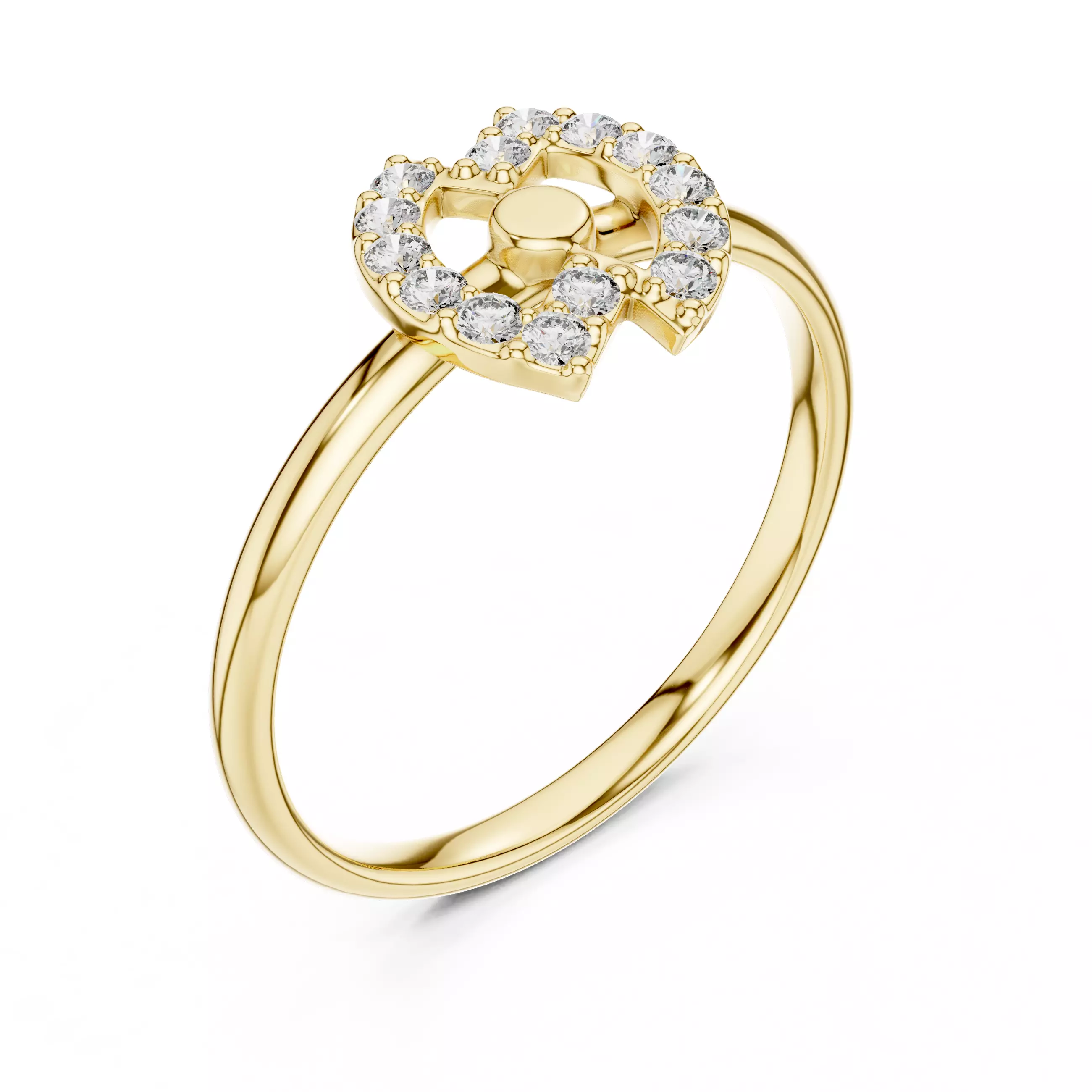 Round Diamond Engagement Marquise Shape Ring 3DM STL Video 3D print model_7