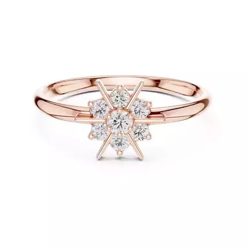 Round Cut Cluster Diamond Engagement Wedding Ring 3DM STL Video