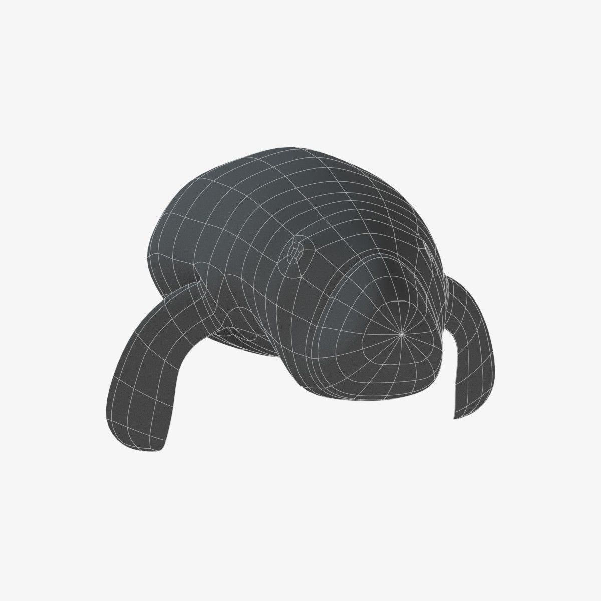 West Indian manatee Low-poly 3D model_7