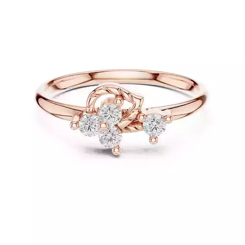 Round Cut Small Diamond Engagement Wedding Ring 3DM STL Video