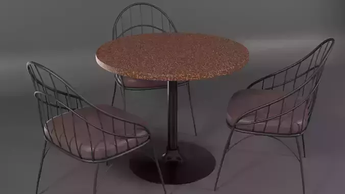 Modern Cafe Table and Chair Set