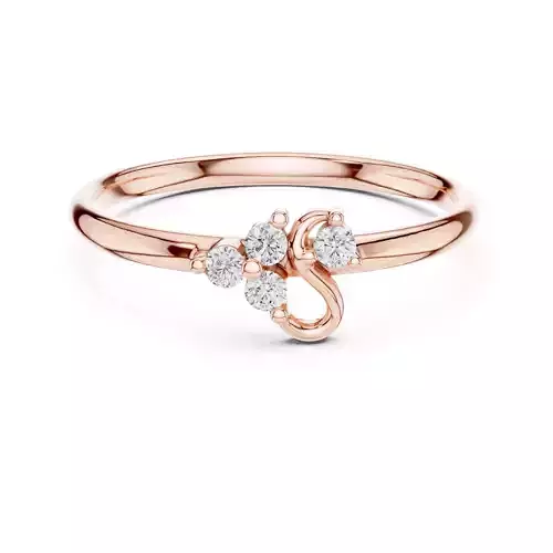 Four Round Cut Diamond Engagement Wedding Ring 3DM STL Video