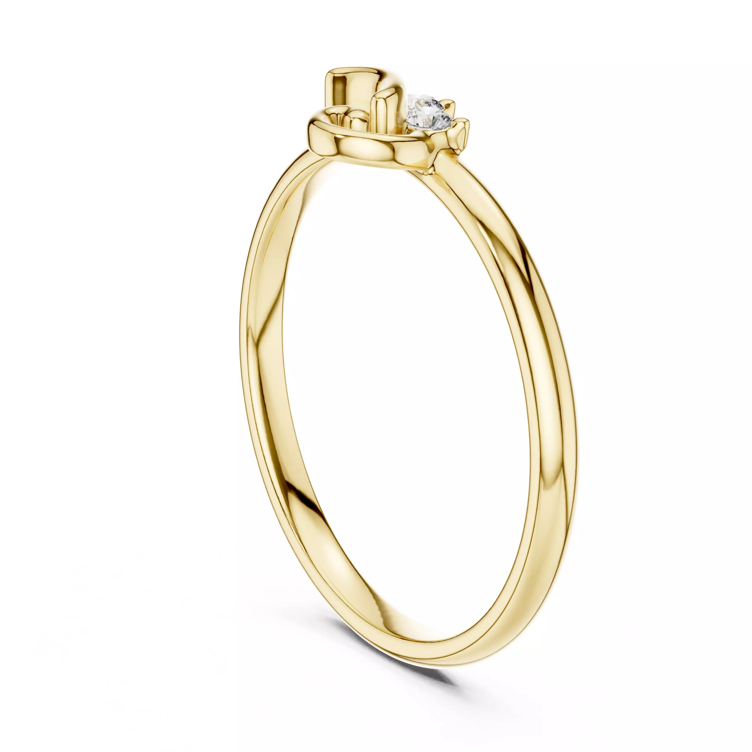 Three Stone Round Cut Diamond Engagement Ring 3DM STL Video 3D print model_6