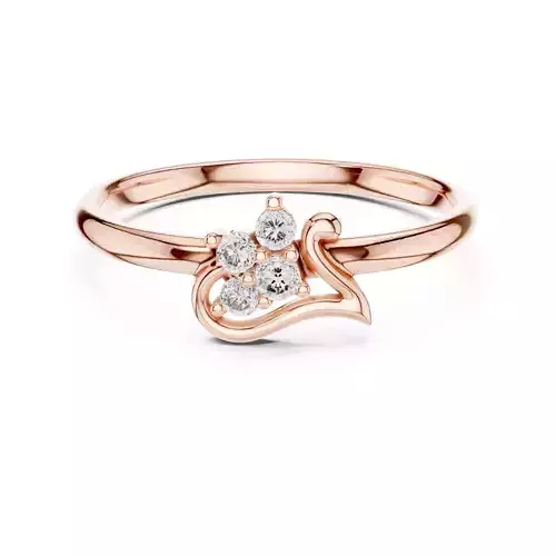 Four Round Cut Diamond Engagement Wedding Ring 3DM STL Video