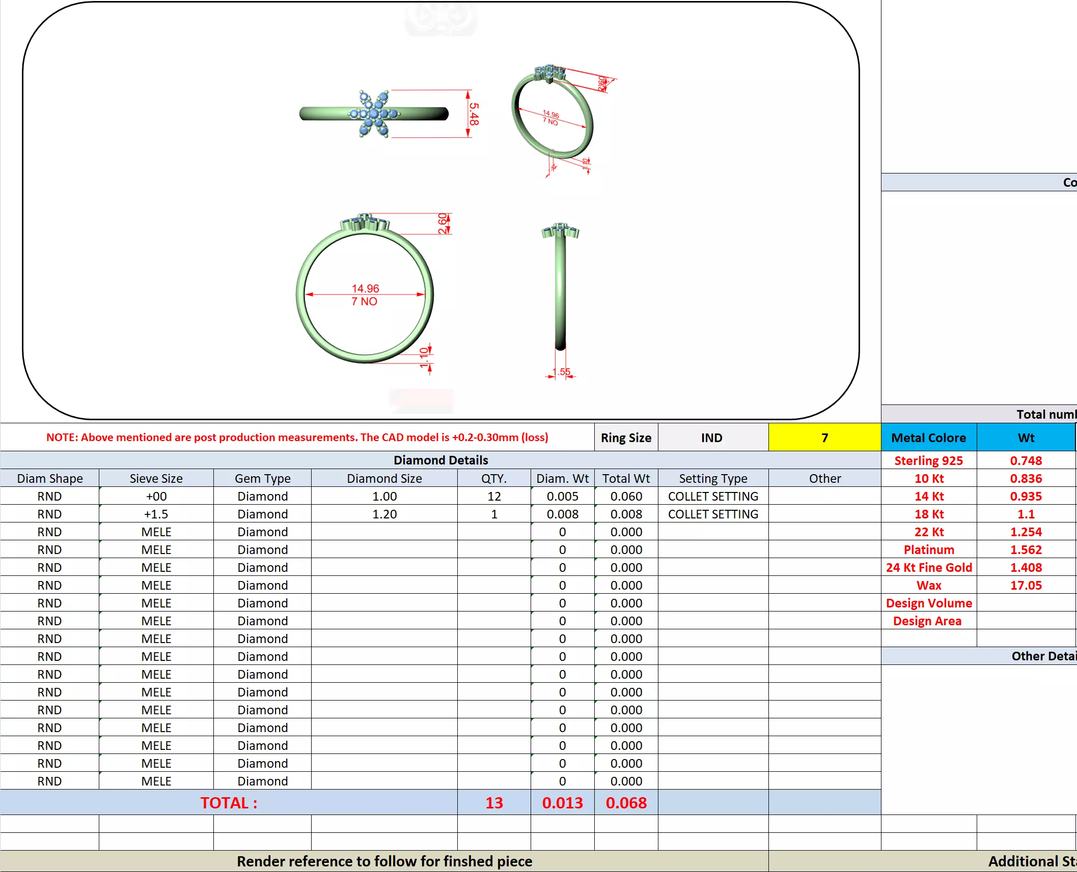 Asterisk Sign Round Diamond Engagement Ring 3DM STL Video 3D print model_13