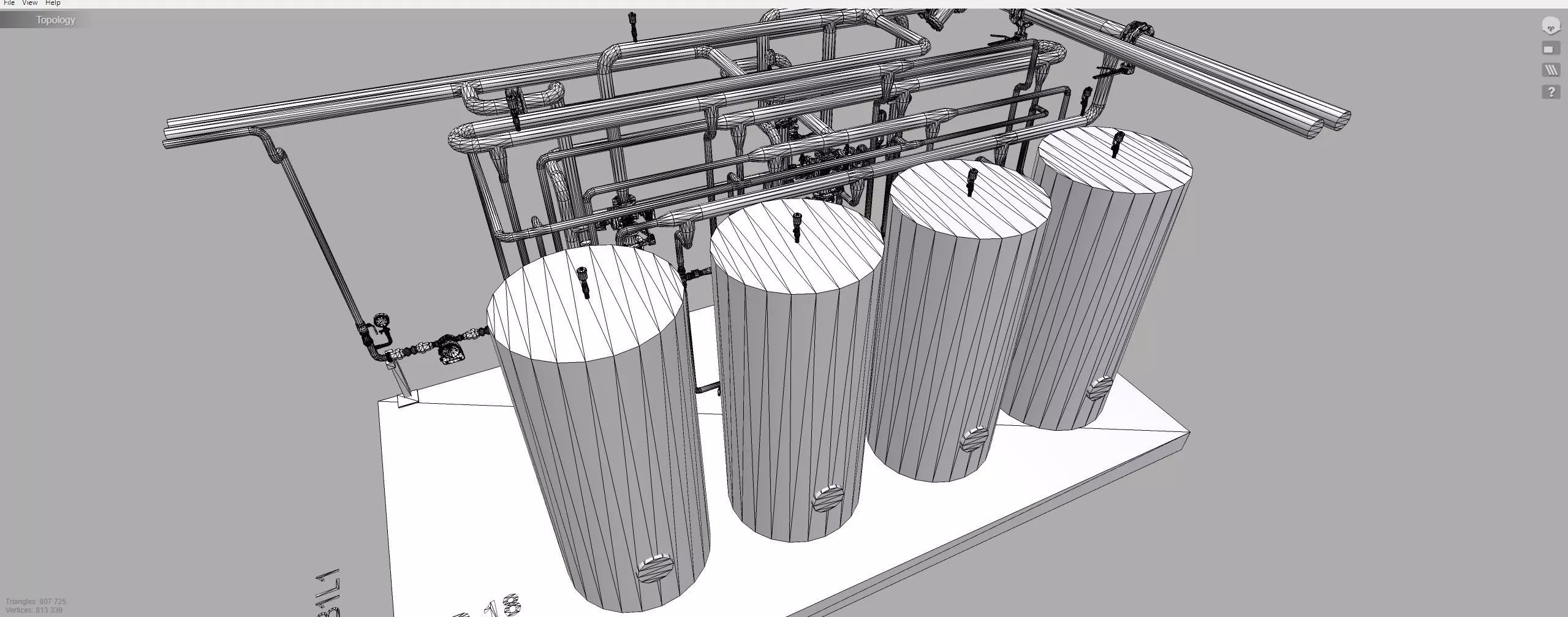 Industrial Boiler Room 3D model_16