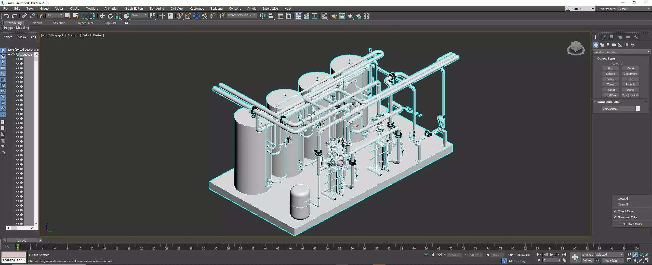 Industrial Boiler Room 3D model_14