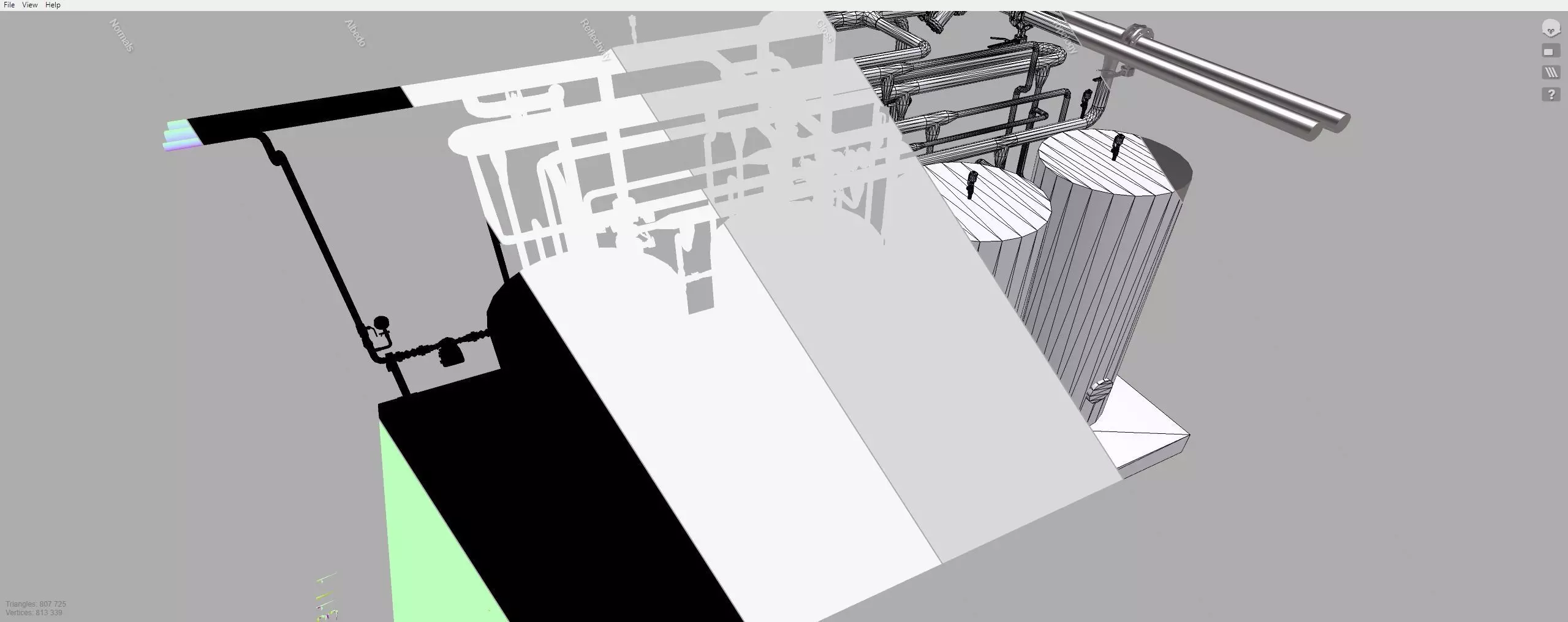 Industrial Boiler Room 3D model_17