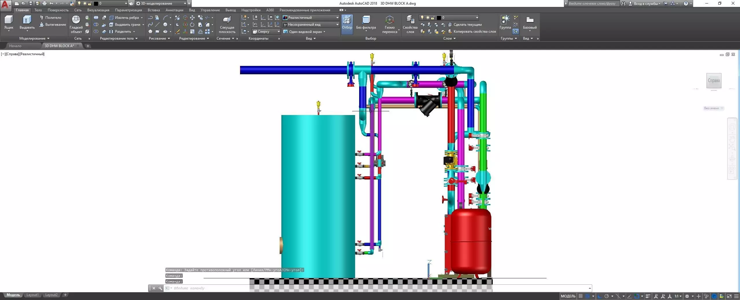 Industrial Boiler Room 3D model_12