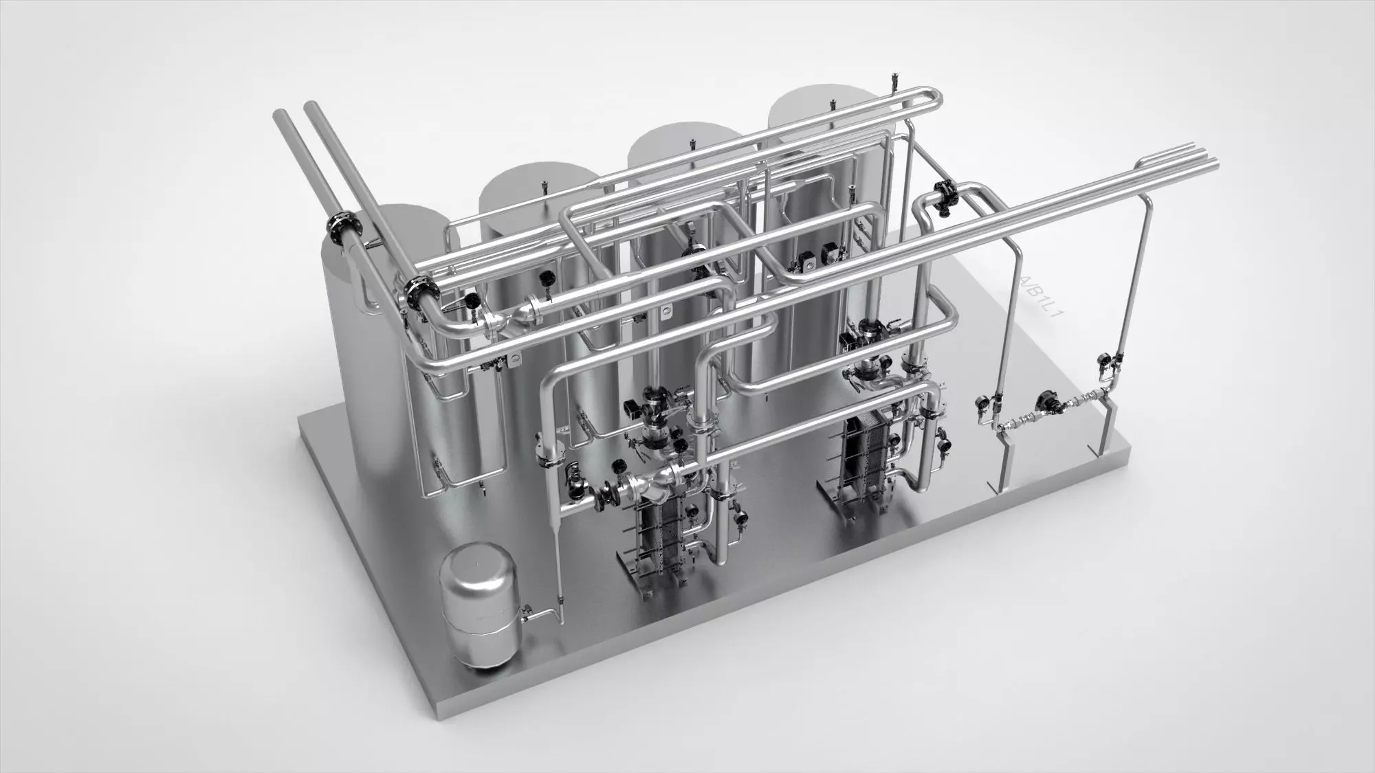 Industrial Boiler Room 3D model_3
