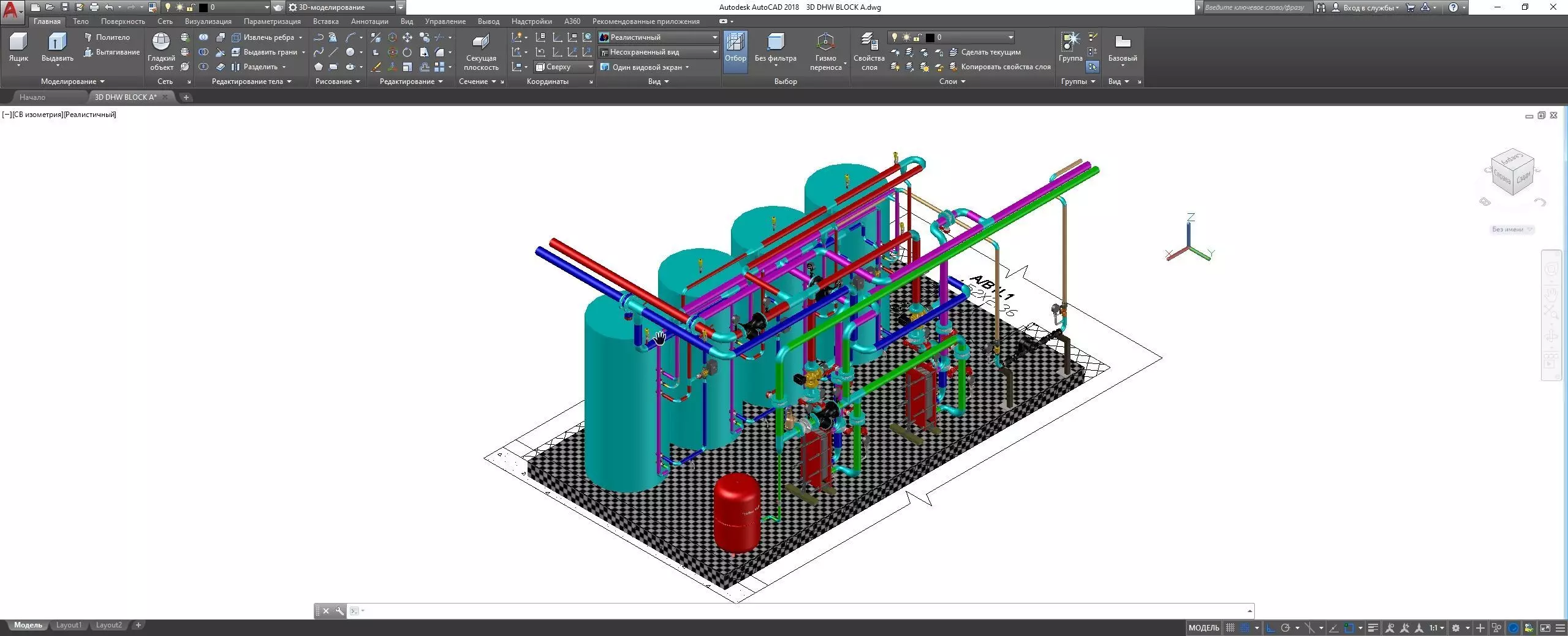 Industrial Boiler Room 3D model_11