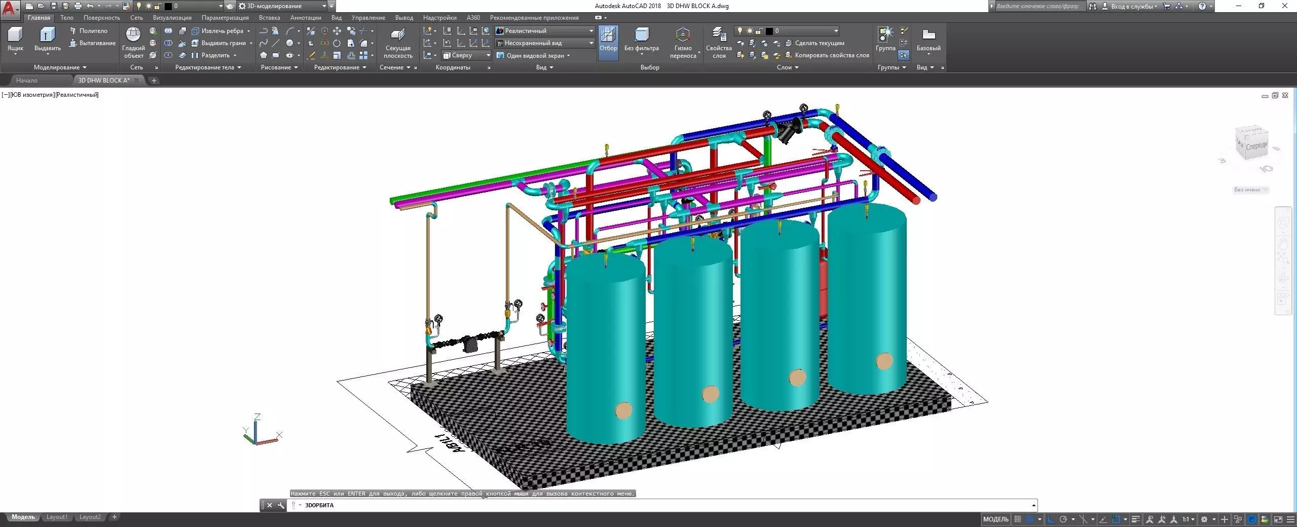 Industrial Boiler Room 3D model_9