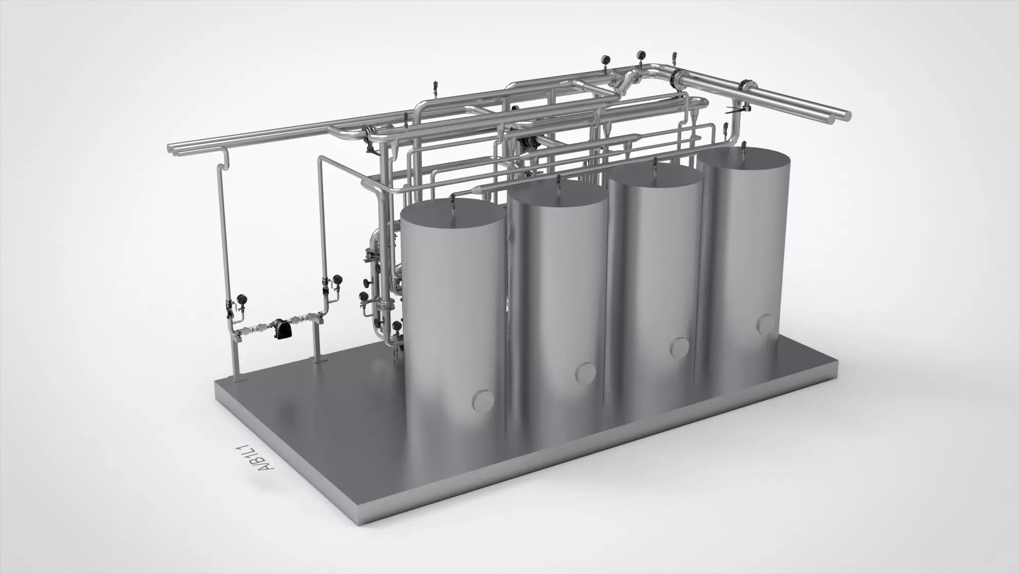 Industrial Boiler Room 3D model_5