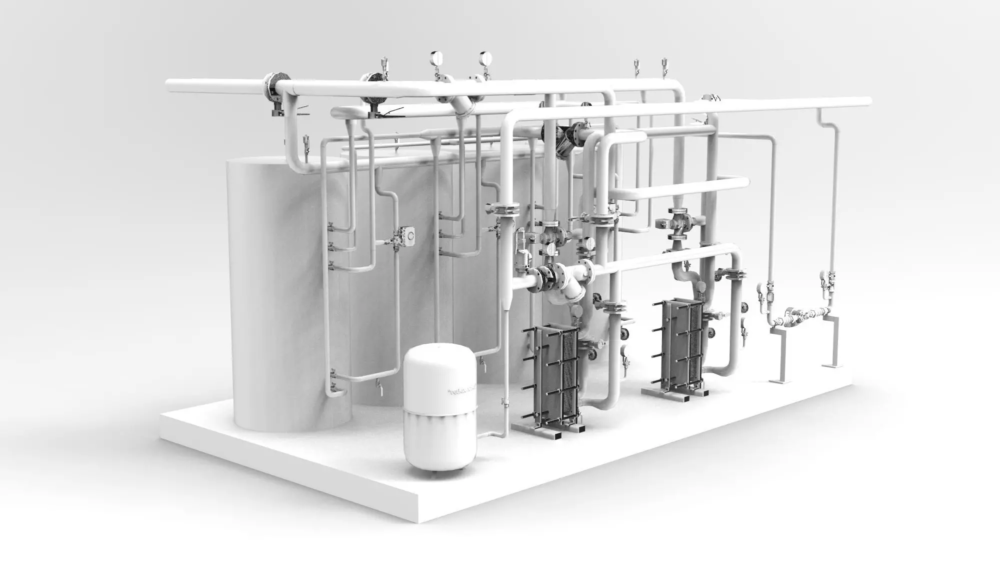 Industrial Boiler Room 3D model_6
