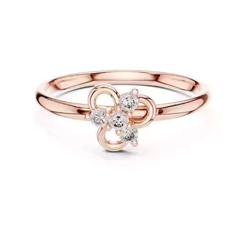 Four Round Diamond Engagement Wedding Ring 3DM STL Video