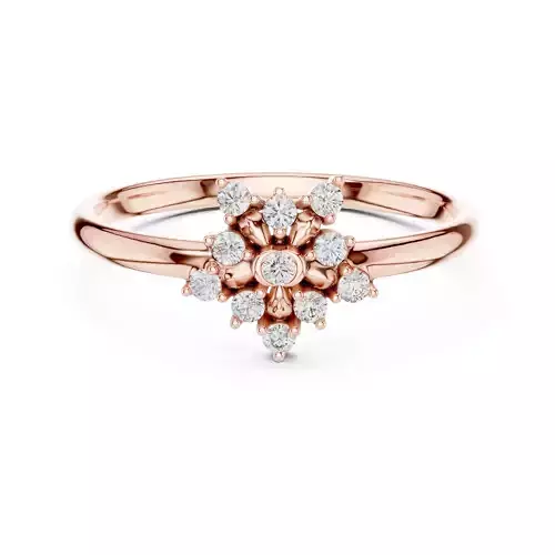 Round Cut Diamond Half Bezel Engagement Ring 3DM STL Video