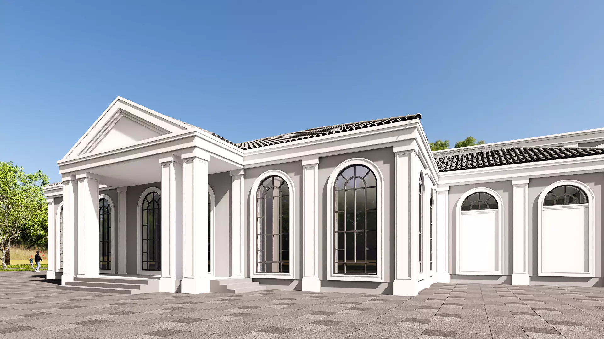 restaurant Low-poly 3D model_6