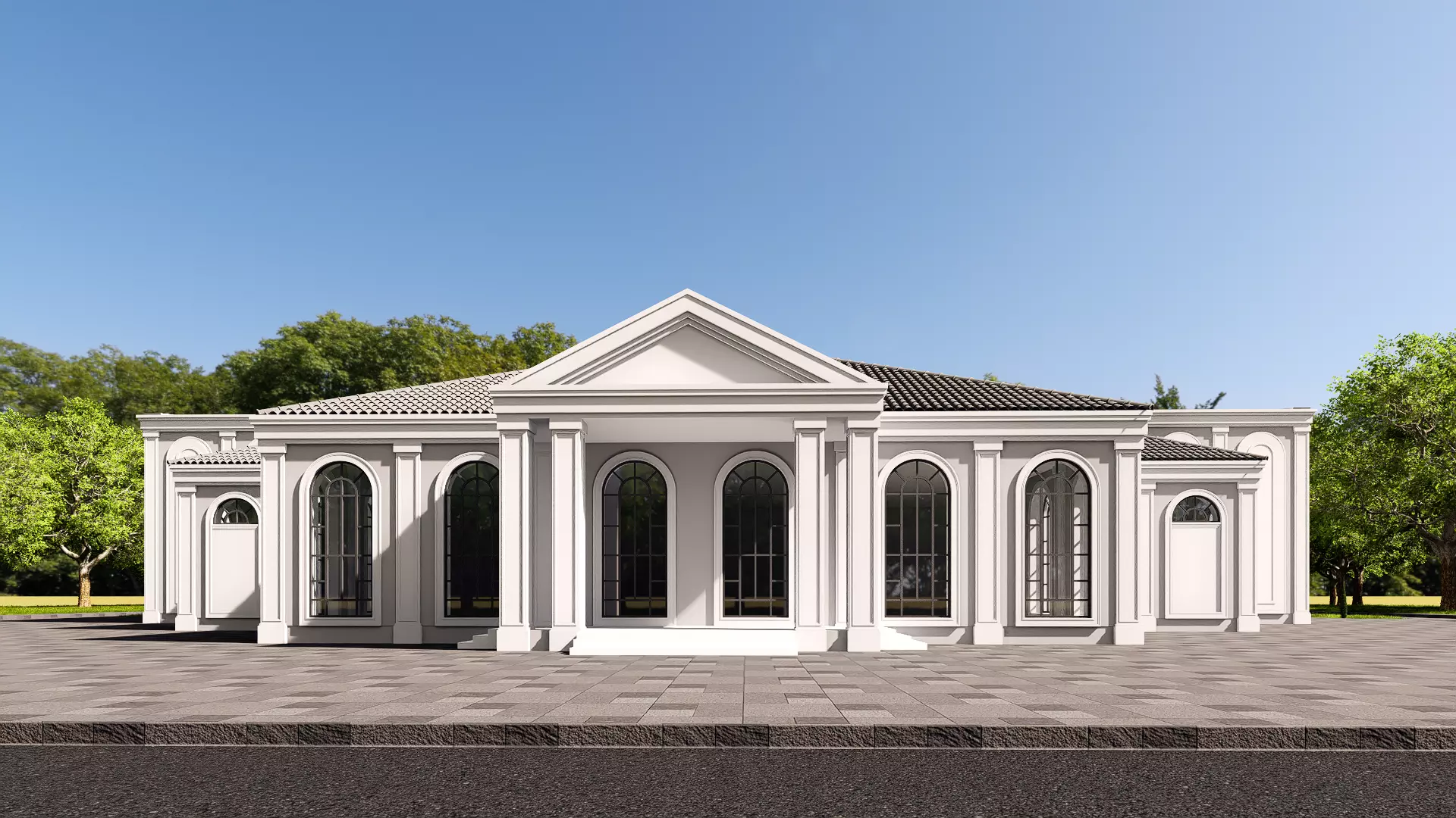 restaurant Low-poly 3D model_7