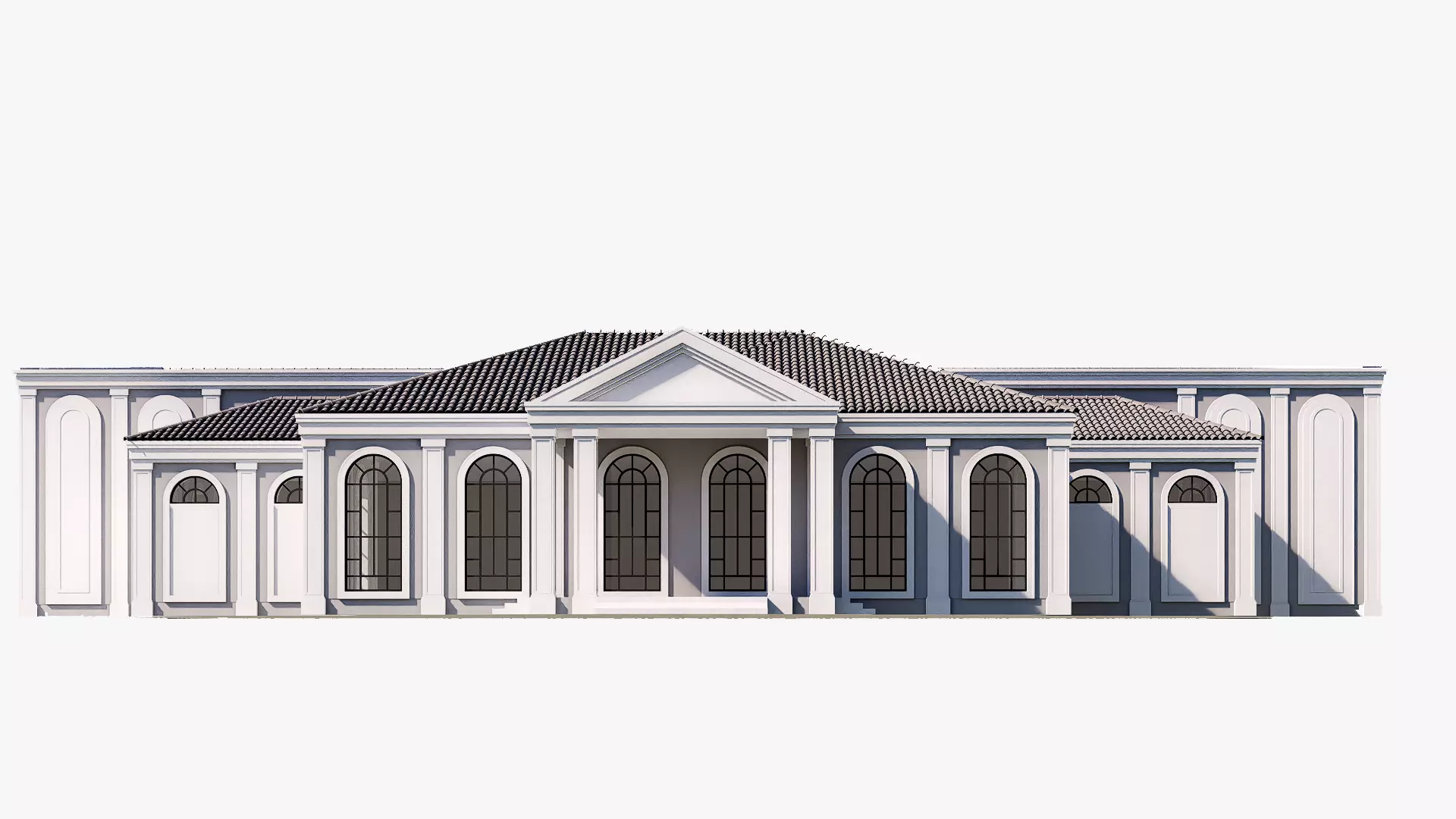 restaurant Low-poly 3D model_2