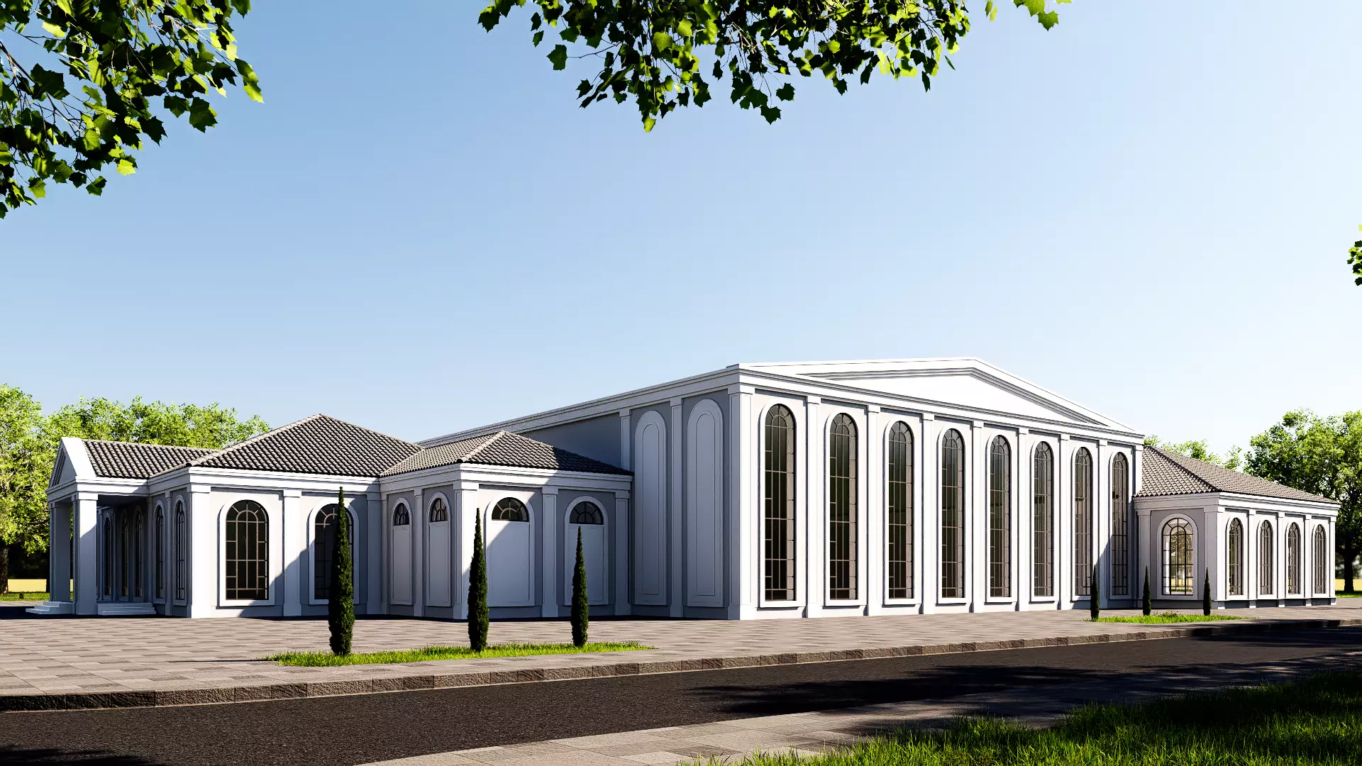 restaurant Low-poly 3D model_0