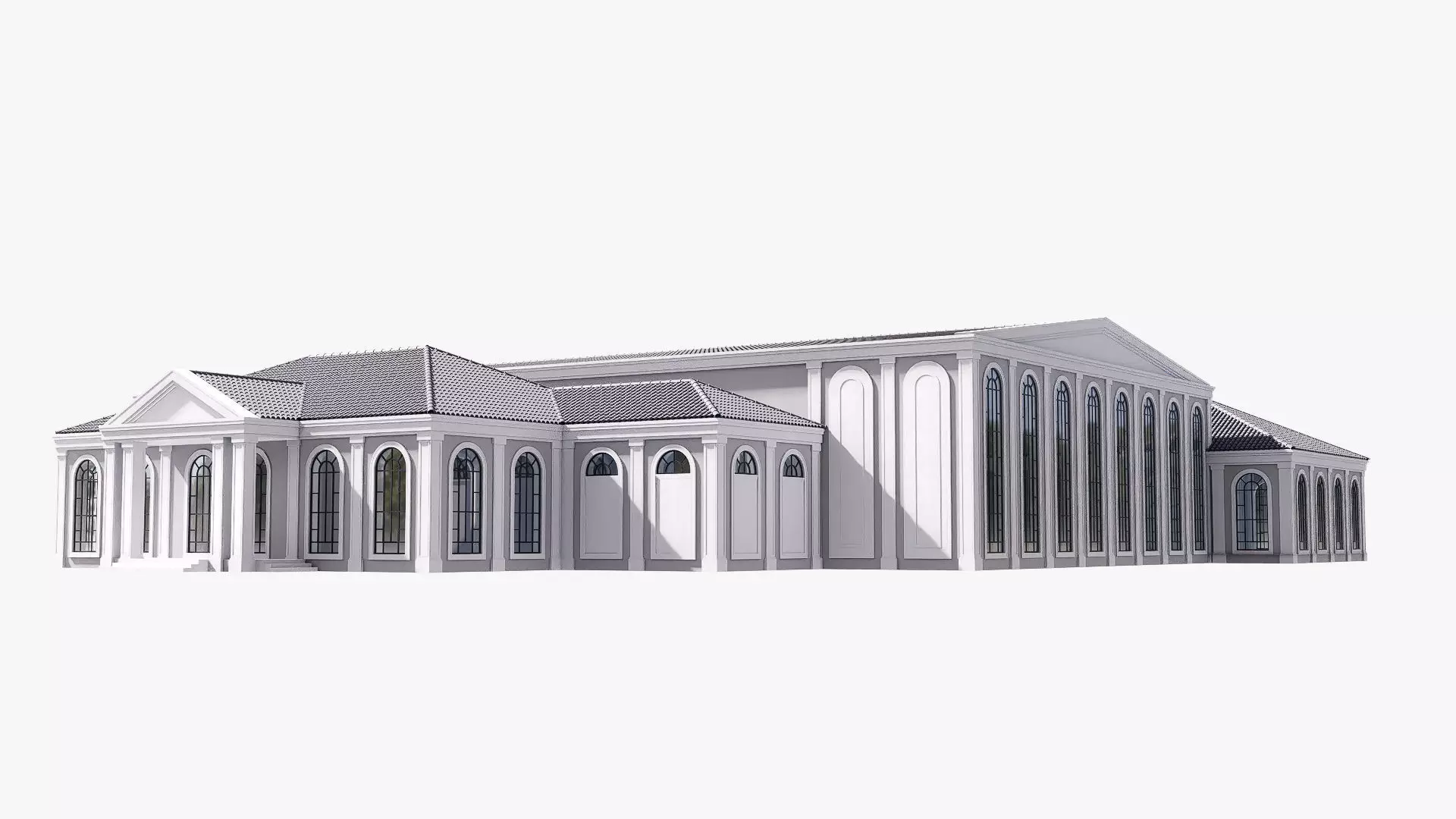 restaurant Low-poly 3D model_3