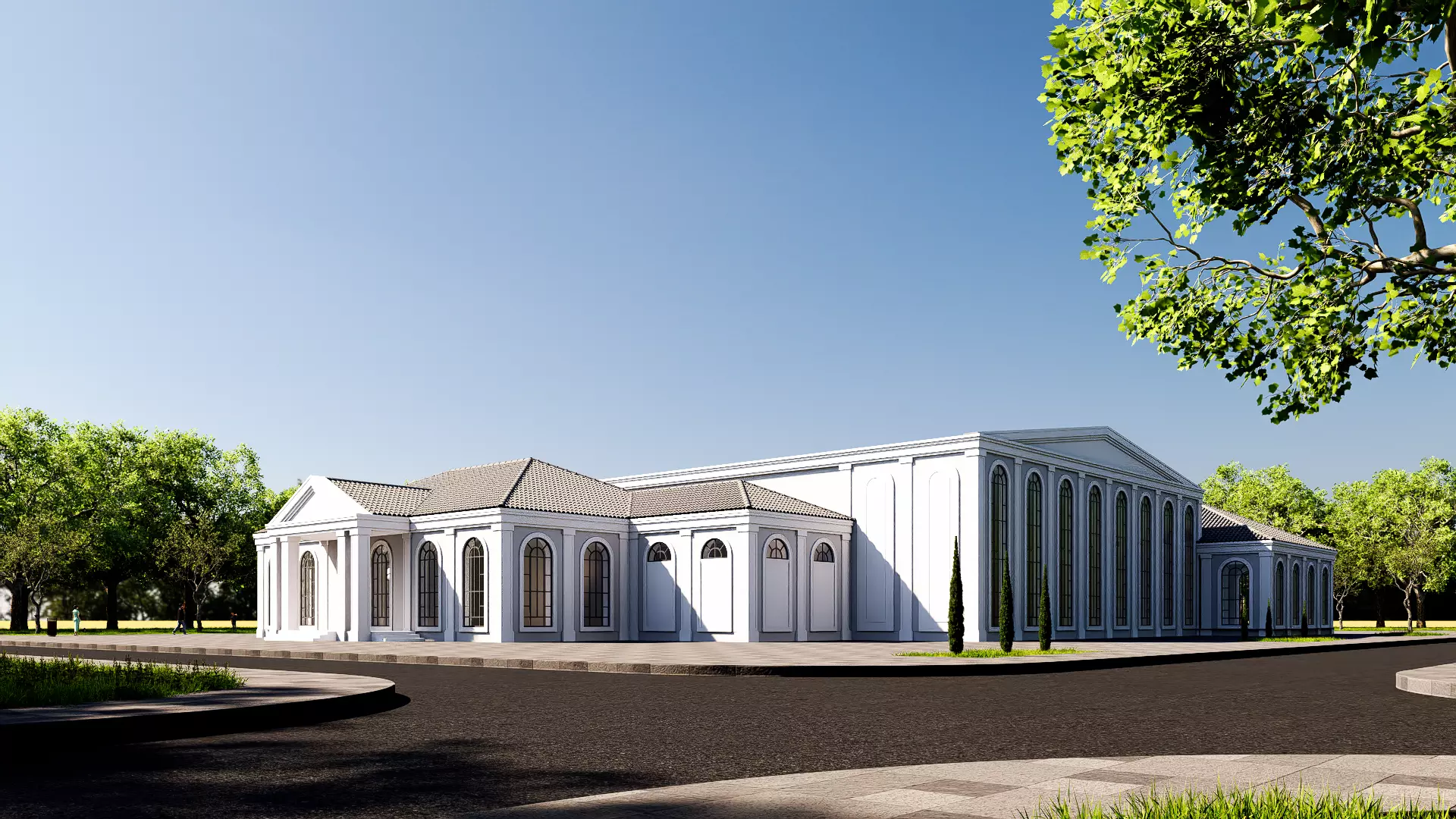 restaurant Low-poly 3D model_5