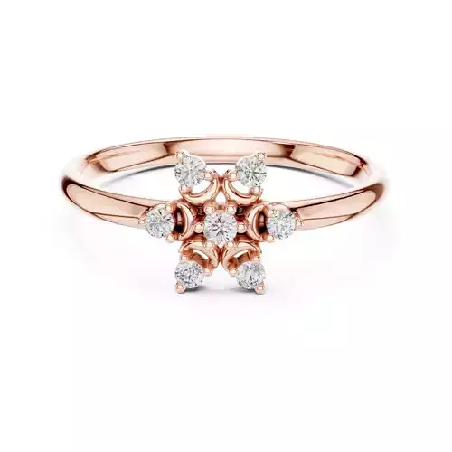Seven Round Diamond Classic Design Wedding Ring 3DM STL Video 3D print model