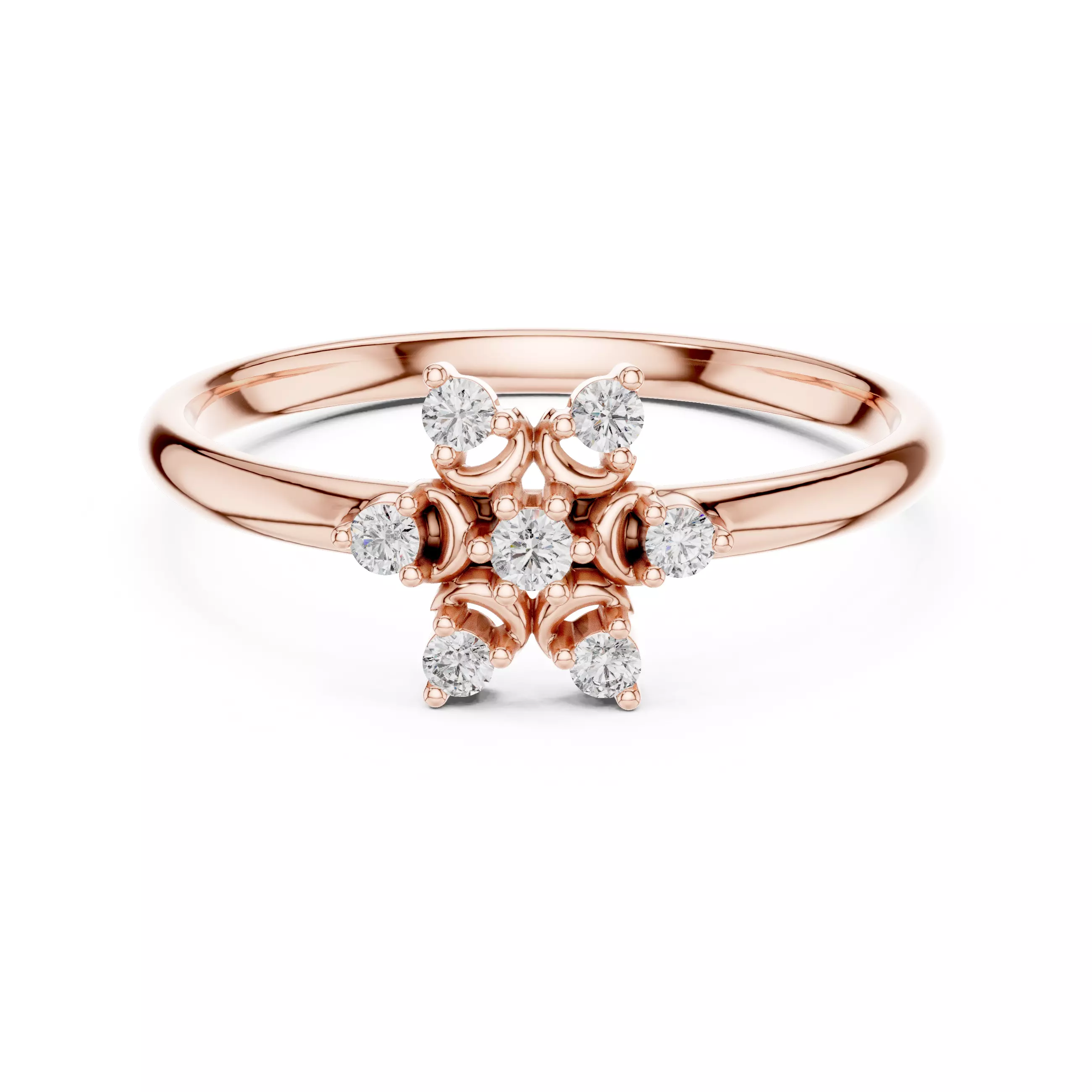 Seven Round Diamond Classic Design Wedding Ring 3DM STL Video 3D print model_0