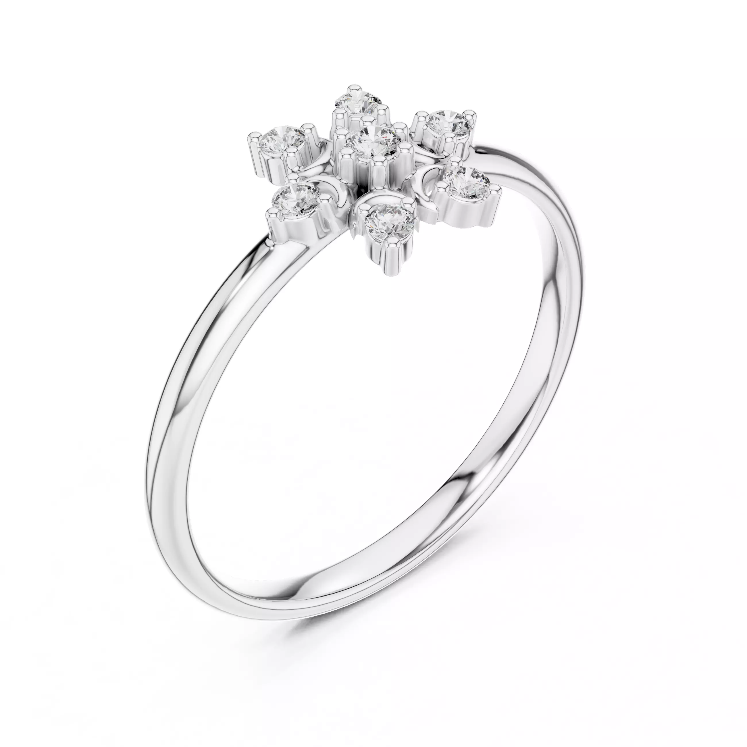 Seven Round Diamond Classic Design Wedding Ring 3DM STL Video 3D print model_10