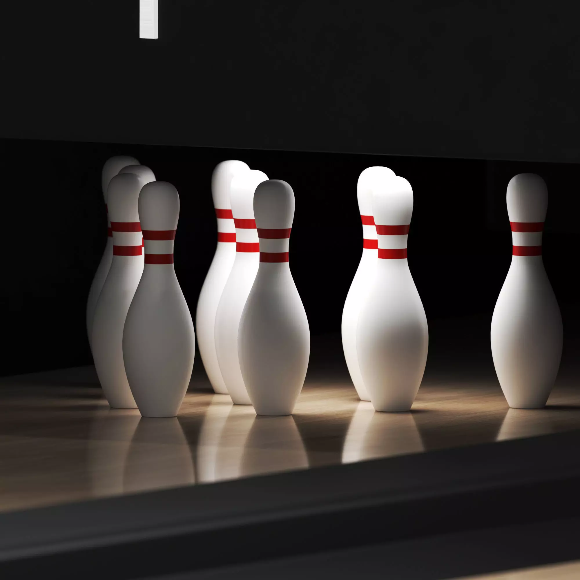 Modern Bowling Alley Interior 3D Model 3D model_5